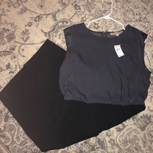 BNWT Loft Dress in Gray and Black